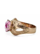 Originál Vintage 14K Produkt s Pink Gold Ametyst Ring Vintage VRC135r štýl